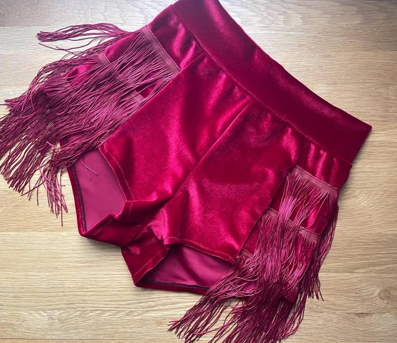 Samt High Waist Shorts Zirkus Trapez Festival von BOODWAH