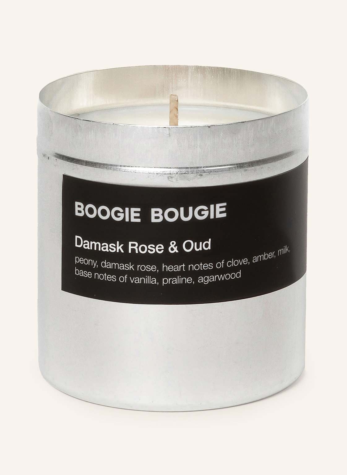 Boogie Bougie Duftkerze Damask Rose & Oud silber Boogie Bougie Duftkerze Damask Rose & Oud silber von BOOGIE BOUGIE