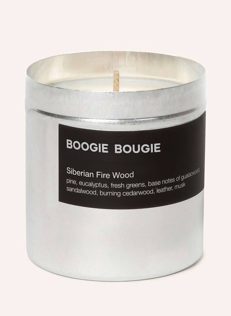 Boogie Bougie Duftkerze Siberian Fire Wood silber von BOOGIE BOUGIE