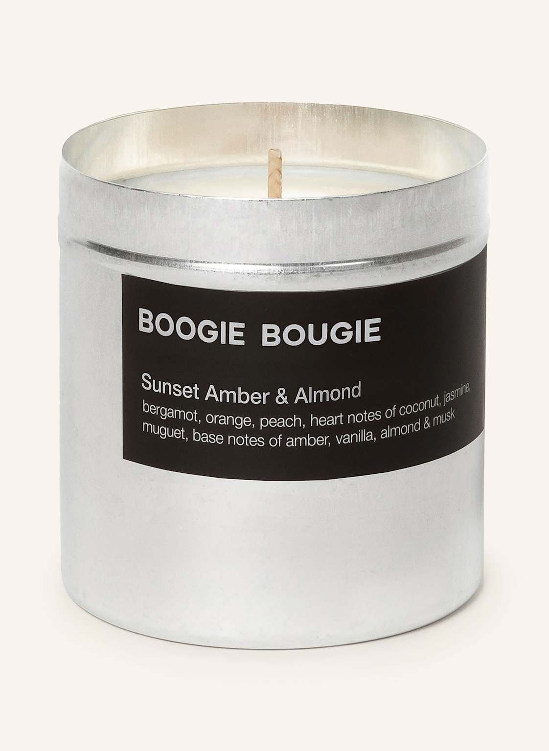 Boogie Bougie Duftkerze Sunset Amber & Almond silber Boogie Bougie Duftkerze Sunset Amber & Almond silber von BOOGIE BOUGIE