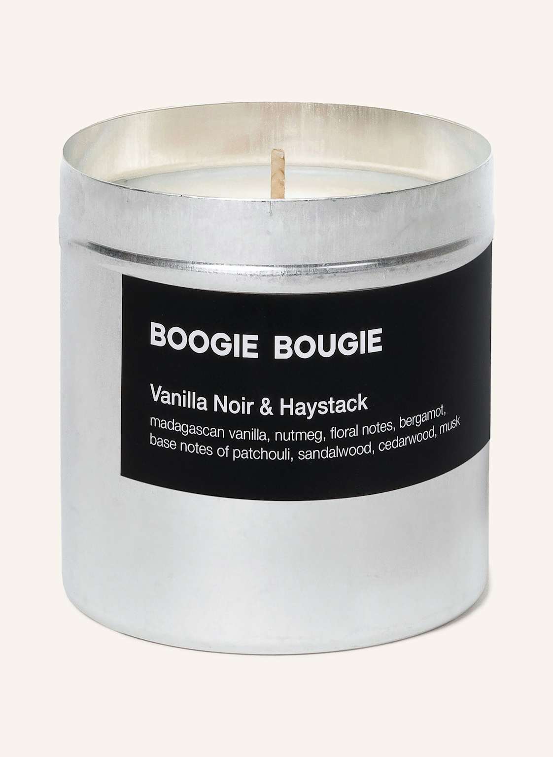 Boogie Bougie Duftkerze Vanilla Noir & Haystack silber Boogie Bougie Duftkerze Vanilla Noir & Haystack silber von BOOGIE BOUGIE