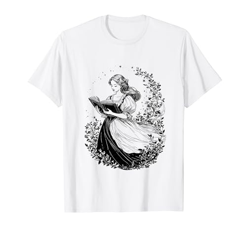 Bookish Booklover Girl French Cottagecore Coquette Aesthetic T-Shirt von BOOKISH COTTAGECORE