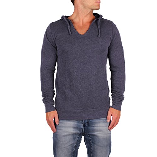 BOOM BAP Herren Basic Hoodie-Blau-S von BOOM BAP