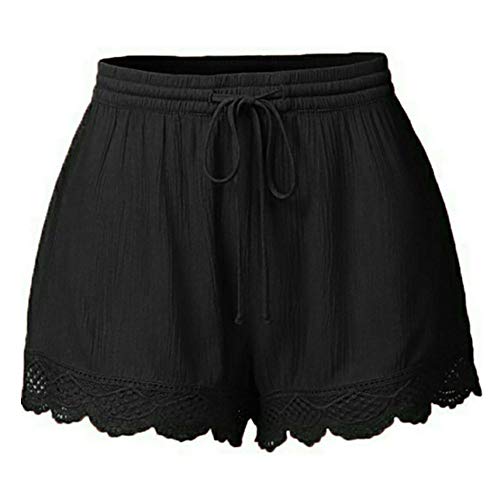 BOOMJIU Damen Schlafanzughose Große Größe Baumwolle Kurz Pyjamahose Schlafshorts Frauen Shorts Sommer Freizeithose Nachtwäsche Loungewear S-5XL Shorts Damen Sommer Short von BOOMJIU