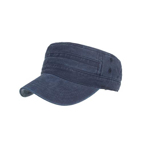 Klassische Premium Army Cap Military Style Armee Hut Männer Low Profile Sommer Einstellbare Fiddler Hut Armee Plain Flat Cadet Hut Baseball Cap Retro Maler Seeleute Chapeau Unisex von BOOMJIU
