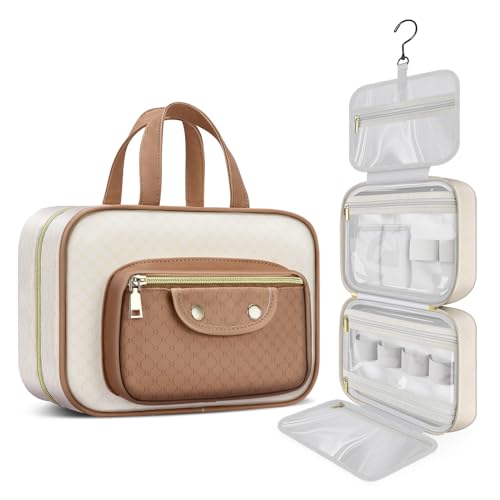 BOOMRICH Reise-Kulturbeutel, hängende Reise-Make-up-Tasche für Damen, mit Haken zum Aufhängen, wasserabweisend, Kosmetiktasche, Organizer für Toilettenartikel in voller Größe, Zubehör, Shampoo, von BOOMRICH