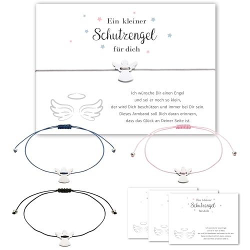 BOOMTOP 4 Kleeblatt Armband Schutzengel Glücksbringer Viel Glück Prüfung Geschenke Armbänder Freundschaftsarmband Abschiedsgeschenke Kollege Kollegin Glücksarmband Geburtstag Weihnachten Kommunion von BOOMTOP