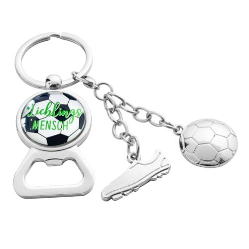 BOOMTOP Schlüsselanhänger Fussball Lieblingsmensch Geschenk Fußballschuhe Weihnachten Geschenke Schlüsselanhänger Fußball Anhänger Keychain Vater Opa Geschenk Adventskalender Füllung mit Kleiner Box von BOOMTOP