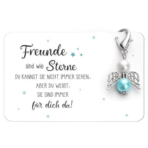 BOOMTOP Schutzengel Schlüsselanhänger Freundinnen Freunde Geschenk Glücksbringer Engel Bester Freund Geschenk Beste Freundin für Weihnachten Adventskalender Füllung Abschiedsgeschenk Kollegen Kollegin von BOOMTOP