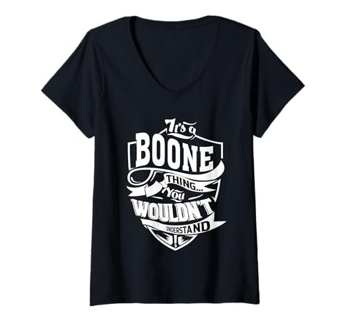 Damen Team Boone - Lebenslange Mitglieder Geschenke T-Shirt mit V-Ausschnitt Damen Team Boone - Lebenslange Mitglieder Geschenke T-Shirt mit V-Ausschnitt von BOONE FAMILY Idea Gifts