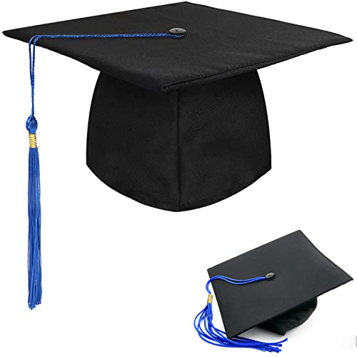 BOOSHMall Bachelor Hut, Abschluss Hut Doktorhut Graduation Hat Absolventenkappe Bachelor Absolventenhut für Abschlussfeiern vom Studium, Abitur, Hochschule, Universität - Blau von BOOSHMall