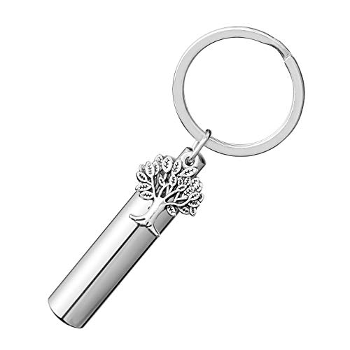 BOPREINA Lebensbaum Schlüsselanhänger mit Gravur Zylinder Flasche Anhänger Asche Urne Schlüsselbund Baum des Lebens Memorial Gedenk Schmuck Personalisierte Geschenke BOPREINA Lebensbaum Schlüsselanhänger mit Gravur Zylinder Flasche Anhänger Asche Urne Schlüsselbund Baum des Lebens Memorial Gedenk Schmuck Personalisierte Geschenke von BOPREINA