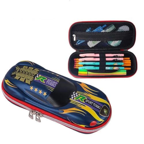 BOQUN Schreibwarenetui 3D Racing Car Pencil Codes Cartoons School Bleistift Koffer Für Kinder Schreibwaren Schachtel Eva Plastikpenst-Lederschale A4 von BOQUN