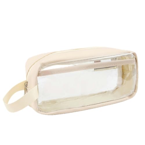 Clear Pencil Case Transparent Large Capacity Pencil Bag School Case Stationery Holder Waterproof Portable Pen Case Storage Bag, weiß, A von BOQUN