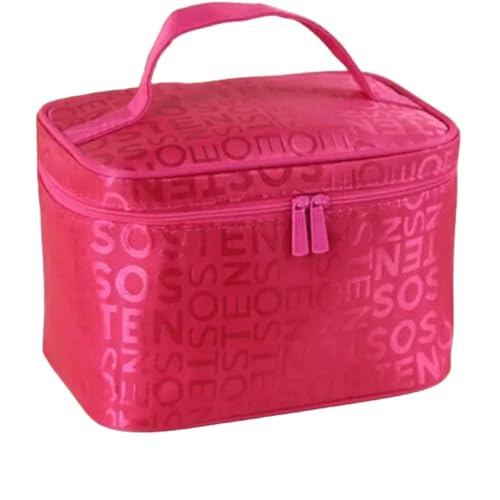 Kosmetiktasche Frauen Make -Up -Taschen Reisen Multifunktionsbeutel -Touch -Touch -Toil -Organisator wasserdichte Tragbare Kosmetikbeutel Für Frauen Waschen-Rosenrot von BOQUN