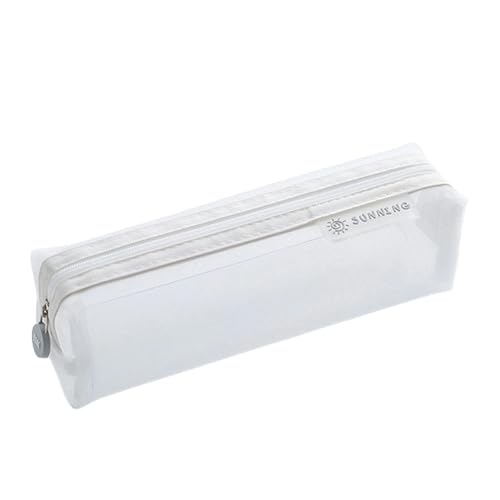 Mäppchen Transparente Schreibwarenstiftbeutelstudent Prüfung Dedizierter Nylon Mesh Pen Case Unisex Beutel Großer Kapazität-G von BOQUN