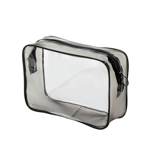 Make Up Bag Transparent Kosmetiktasche Pvc Klar Makeup Taschen Beauty Case Travel Make Up Organizer Lagerung Bad Toiletry Wash Bag, L, A von BOQUN