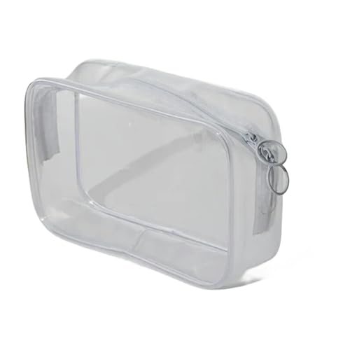 Make-up-Tasche, transparent, PVC, transparent, Make-up-Tasche, Reise-Make-up-Organizer, Aufbewahrung, Bad, Kulturbeutel, Kulturbeutel, M Weiß, A von BOQUN