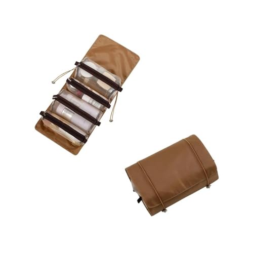 Makeup Tasche 4Pcs In 1 Abnehmbarer Make -Up -Beutel Reißverschluss -Netz Mit Großer Kapazität Kosmetikbeutel Falten Tragbarer Reisetasche Aufbewahrungsbeutel-Auburn von BOQUN