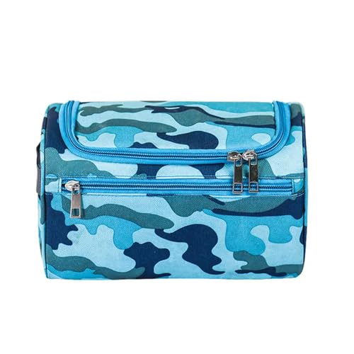 Makeup Tasche Camouflage Kosmetiktasche Unisex Reise Speicher Kulturtasche Aufbewahrungstasche Große Kapazität Hängende wasserdichte Kulturtasche-Blau von BOQUN