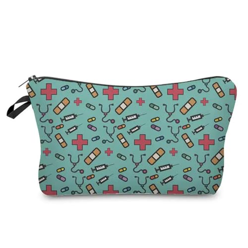 Makeup Tasche Cartoon Krankenschwester Doktor Frauen Kosmetikbeutel Lippenstift Organizer Fälle Fashion Telefon Geldbeutel Reißverschluss Clutch Make -Up -Reisetasche-21 von BOQUN