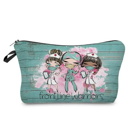 Makeup Tasche Cartoon Krankenschwester Doktor Frauen Kosmetikbeutel Lippenstift Organizer Fälle Fashion Telefon Geldbeutel Reißverschluss Clutch Make -Up -Reisetasche-23 von BOQUN