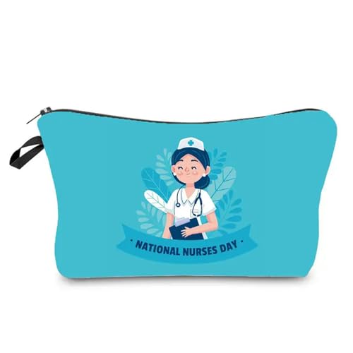 Makeup Tasche Cartoon Krankenschwester Doktor Frauen Kosmetikbeutel Lippenstift Organizer Fälle Fashion Telefon Geldbeutel Reißverschluss Clutch Make -Up -Reisetasche-24 von BOQUN