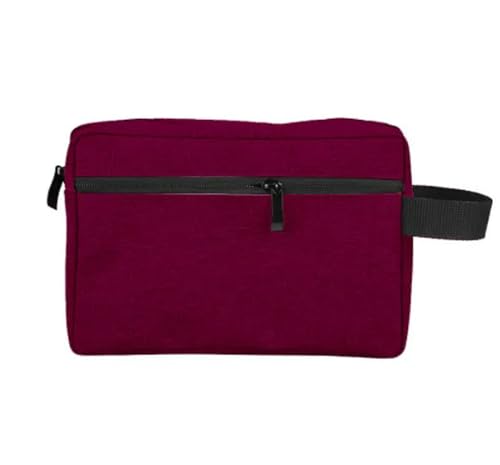 Makeup Tasche Reisemenschen Toilettenbeutel Frauen Kosmetikbedingte Hülle wasserdichte Damen Make -Up -Beutel Schönheit Waschbeutel Handtasche-Weinrot von BOQUN