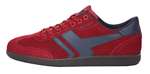 Boras Retro Sports Sneaker Suede 'Socca' Burgundy/Navy, Größe Herren:43 EU von BORAS