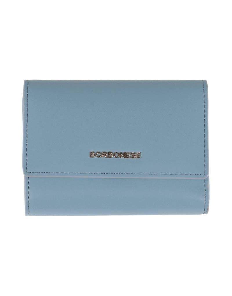 BORBONESE Brieftasche Damen Hellblau von BORBONESE