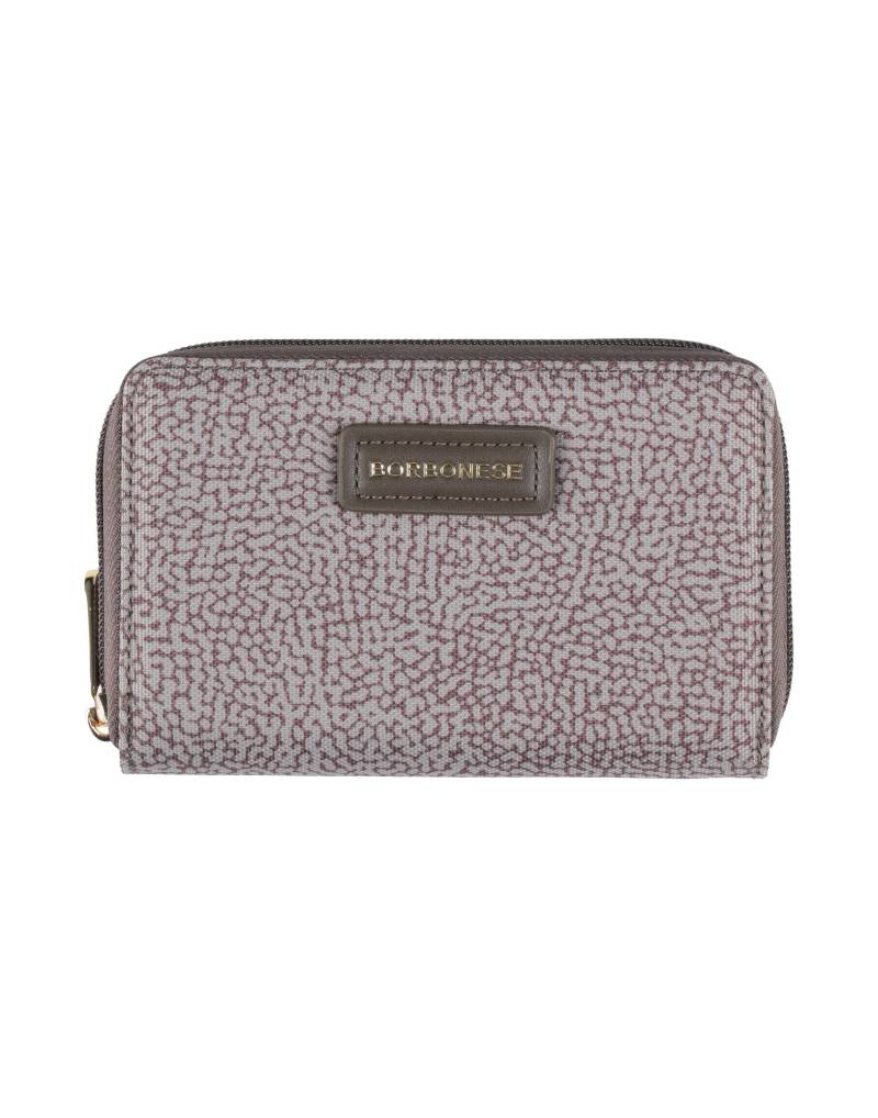 BORBONESE Brieftasche Damen Hellgrau von BORBONESE