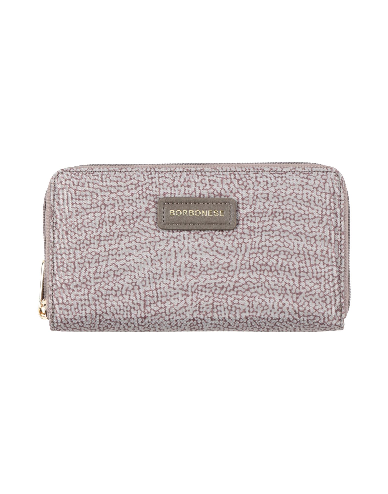 BORBONESE Brieftasche Damen Hellgrau von BORBONESE