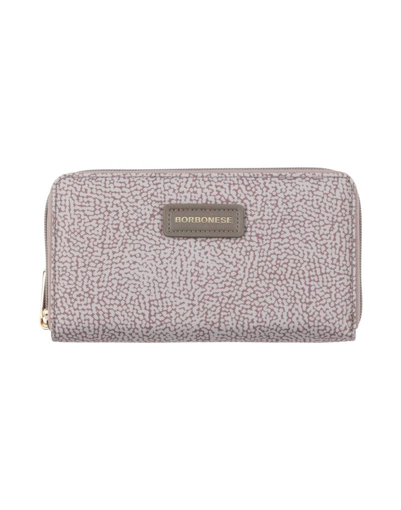BORBONESE Brieftasche Damen Hellgrau von BORBONESE