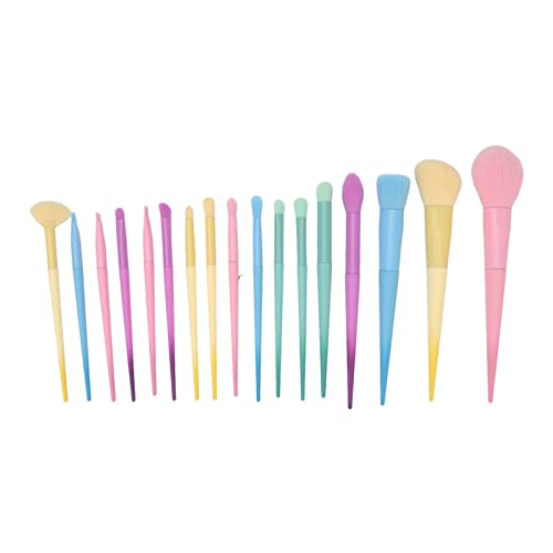 BORDSTRACT 17-teiliges Make-up-Pinsel-Set, Make-up-Pinsel in Bonbonfarben, Lidschatten, Rouge, Make-up-Pinsel von BORDSTRACT