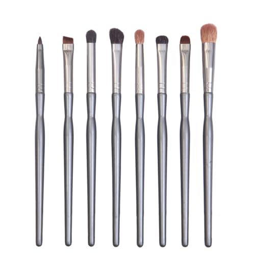 10 Lidschatten-Pinsel-Set, weiches Haar, Augen-Detail-Pinsel, Smudge-Pinsel, tragbarer Make-up-Pinsel für Anfänger (8 Pinsel-Set) von BORGBAR