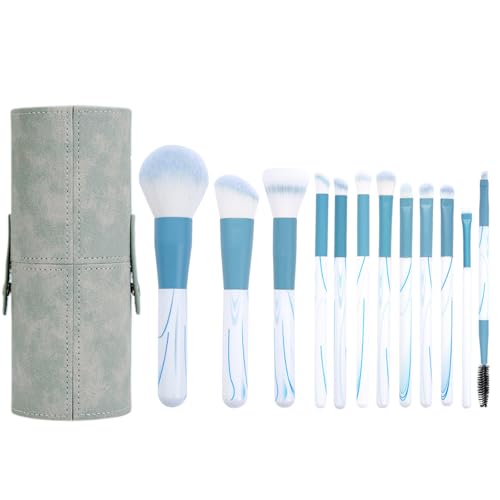 12-teiliges Make-up-Pinsel-Set, weiches Haar, Concealer-Pinsel, schnelltrocknend, Foundation-Pinsel, Beauty-Werkzeug-Set für Frauen, Halter-Paket für Reise-Make-up und Frauengeschenke (12 Pinsel + von BORGBAR
