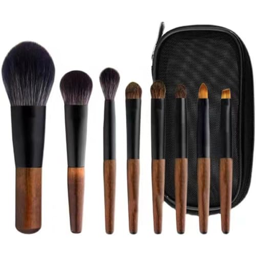 12-teiliges Mini-Make-up-Pinsel-Set, tragbar, kurzhändig, Lidschatten-Pinsel, Reise-Schönheitswerkzeug-Pinsel-Set von BORGBAR