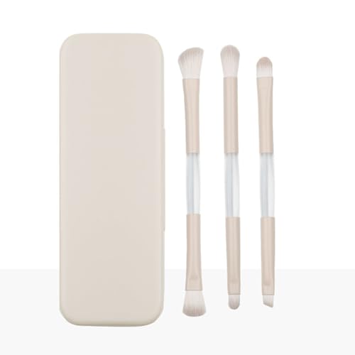 6-in-1 doppelseitiges Make-up-Pinsel-Set, Premium-Kunststoff, Foundation, Puder, Concealer, Lidschatten, Rouge, Make-up-Pinsel, Flip-Spiegel-Aufbewahrungsbox von BORGBAR