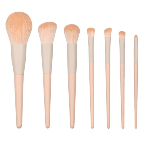 7-teiliges Make-up-Pinsel-Set, Mini-Nasenkonturpinsel, synthetischer Unteraugen-Concealer, Verblenden, Rouge, Concealer, Lidschatten, Make-up-Pinsel-Set von BORGBAR