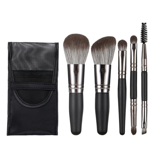 Foundation-Pinsel, Make-up-Pinsel, hochwertiges synthetisches Puder, Concealer, Lidschatten, 5-teiliges Kosmetikpinsel-Set Foundation-Pinsel, Make-up-Pinsel, hochwertiges synthetisches Puder, Concealer, Lidschatten, 5-teiliges Kosmetikpinsel-Set von BORGBAR