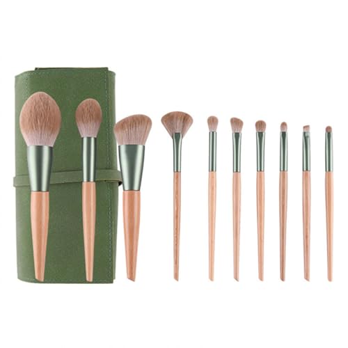 Make-up-Pinsel-Set, 10-teilig, Premium-Kunstborsten, konischer Griff, Kabuki, Foundation, Gesicht, Lidschatten, Pinsel mit Reiseetui Make-up-Pinsel-Set, 10-teilig, Premium-Kunstborsten, konischer Griff, Kabuki, Foundation, Gesicht, Lidschatten, Pinsel mit Reiseetui von BORGBAR