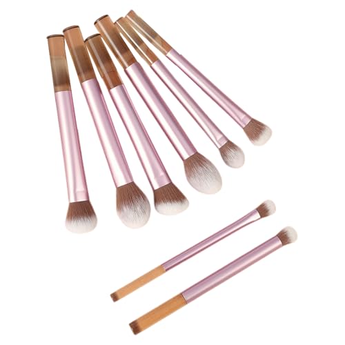 Make-up-Pinsel-Set, natürliches Haar, konturiert, Foundation-Pinsel, Premium-Kunst-Make-up-Pinsel für Flüssigkeit, Creme und Puder, Lidschatten, Aprikose, 8-teilig Make-up-Pinsel-Set, natürliches Haar, konturiert, Foundation-Pinsel, Premium-Kunst-Make-up-Pinsel für Flüssigkeit, Creme und Puder, Lidschatten, Aprikose, 8-teilig von BORGBAR