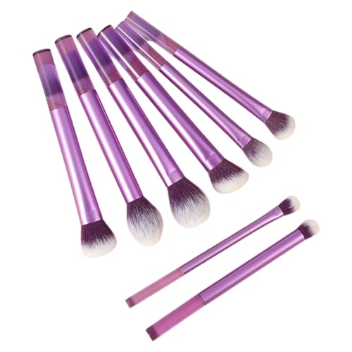 Make-up-Pinsel-Set, natürliches Haar, konturiert, Foundation-Pinsel, Premium-Kunst-Make-up-Pinsel für Flüssigkeit, Creme und Puder, Lidschatten, Violett, 8-teilig Make-up-Pinsel-Set, natürliches Haar, konturiert, Foundation-Pinsel, Premium-Kunst-Make-up-Pinsel für Flüssigkeit, Creme und Puder, Lidschatten, Violett, 8-teilig von BORGBAR