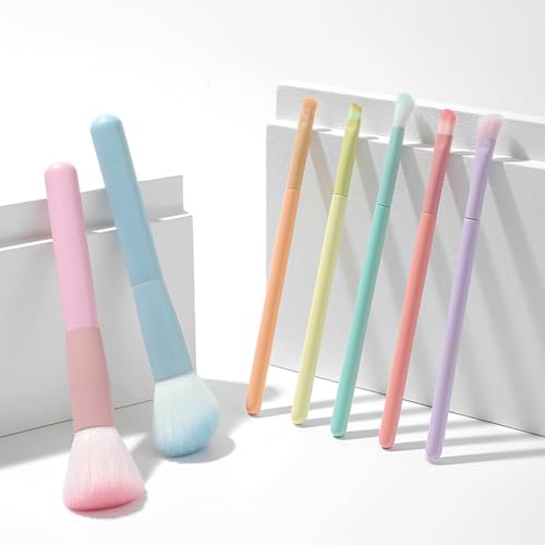 Make-up-Pinsel-Set, professionell, bunt, 7-teilig, Reise-Set, Rouge-Pinsel, feiner Eyeliner-Pinsel, Augenlippenpinsel-Set, tierversuchsfrei Make-up-Pinsel-Set, professionell, bunt, 7-teilig, Reise-Set, Rouge-Pinsel, feiner Eyeliner-Pinsel, Augenlippenpinsel-Set, tierversuchsfrei von BORGBAR
