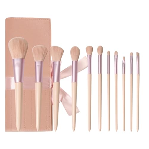 Make-up-Pinsel-Set, professionelle Geschenktasche, 11 Stück, Make-up-Pinsel-Set, Gesicht, Augen, Schönheitspinsel für Foundation, Conceal, Lidschatten, Konturpinsel von BORGBAR