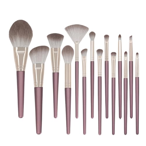 Professionelles Make-up-Pinsel-Set, 14-teilig, Lidschatten, Foundation, Concealer, Verblenden, Rouge, Kabuki, weich, flauschig, Beauty-Werkzeug für Damen von BORGBAR