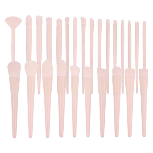 Professionelles Make-up-Pinsel-Set, 26-teilig, hochwertige synthetische Make-up-Pinsel mit Etui, Rouge, Eyeliner, Reise-Make-up-Pinsel-Set (26 rosa Pinsel) von BORGBAR
