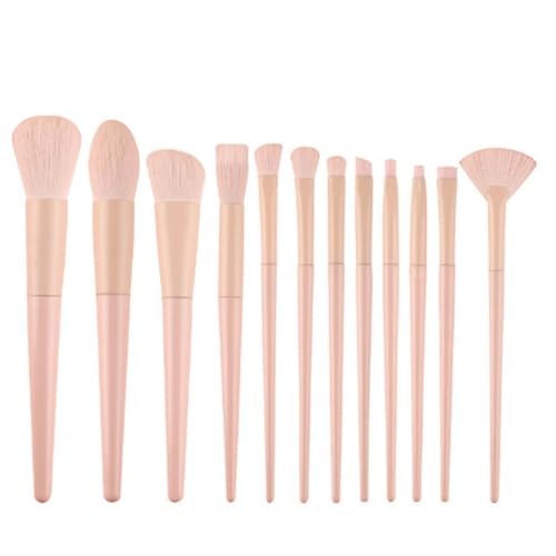 Professionelles Make-up-Pinsel-Set, 26-teilig, hochwertige synthetische Make-up-Pinsel mit Etui, Rouge, Eyeliner-Pinsel, Reise-Make-up-Pinsel-Set (13 rosa Pinsel) von BORGBAR