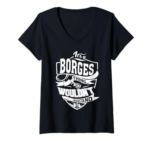 Damen Team Borges – Lebenslange Mitgliedsgeschenke T-Shirt mit V-Ausschnitt Damen Team Borges – Lebenslange Mitgliedsgeschenke T-Shirt mit V-Ausschnitt von BORGES FAMILY Idea Gifts