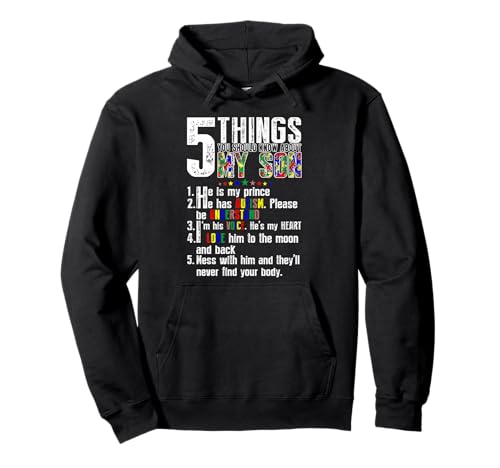 5 Dinge über die Unterstützung meines Sohnes zur Sensibilisierung für Autismus für Mama Papa Pullover Hoodie 5 Dinge über die Unterstützung meines Sohnes zur Sensibilisierung für Autismus für Mama Papa Pullover Hoodie von BORN IN 1983